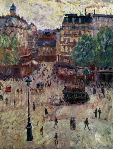 Uma praça em Paris, 1907 de Georges Dufrenoy