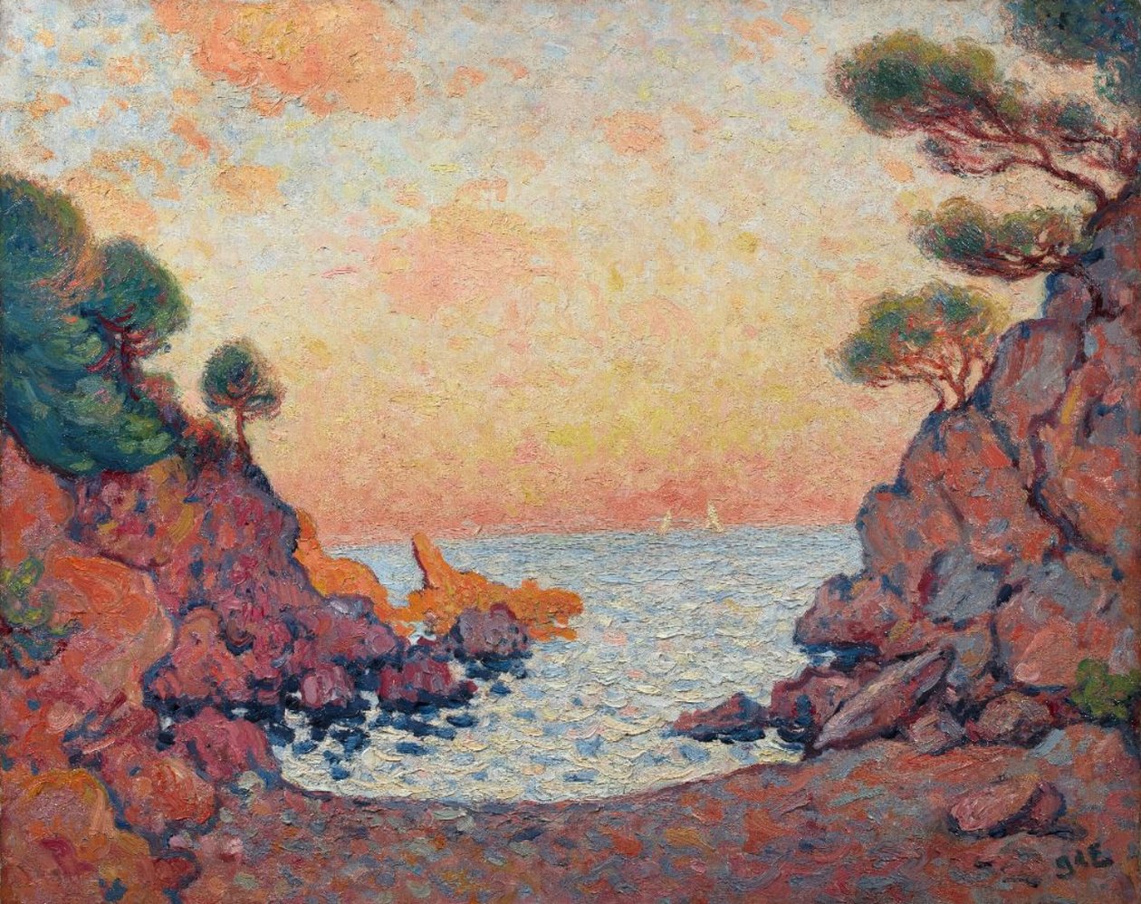 A baía de Le Lavandou, 1899. de Georges Espagnat de