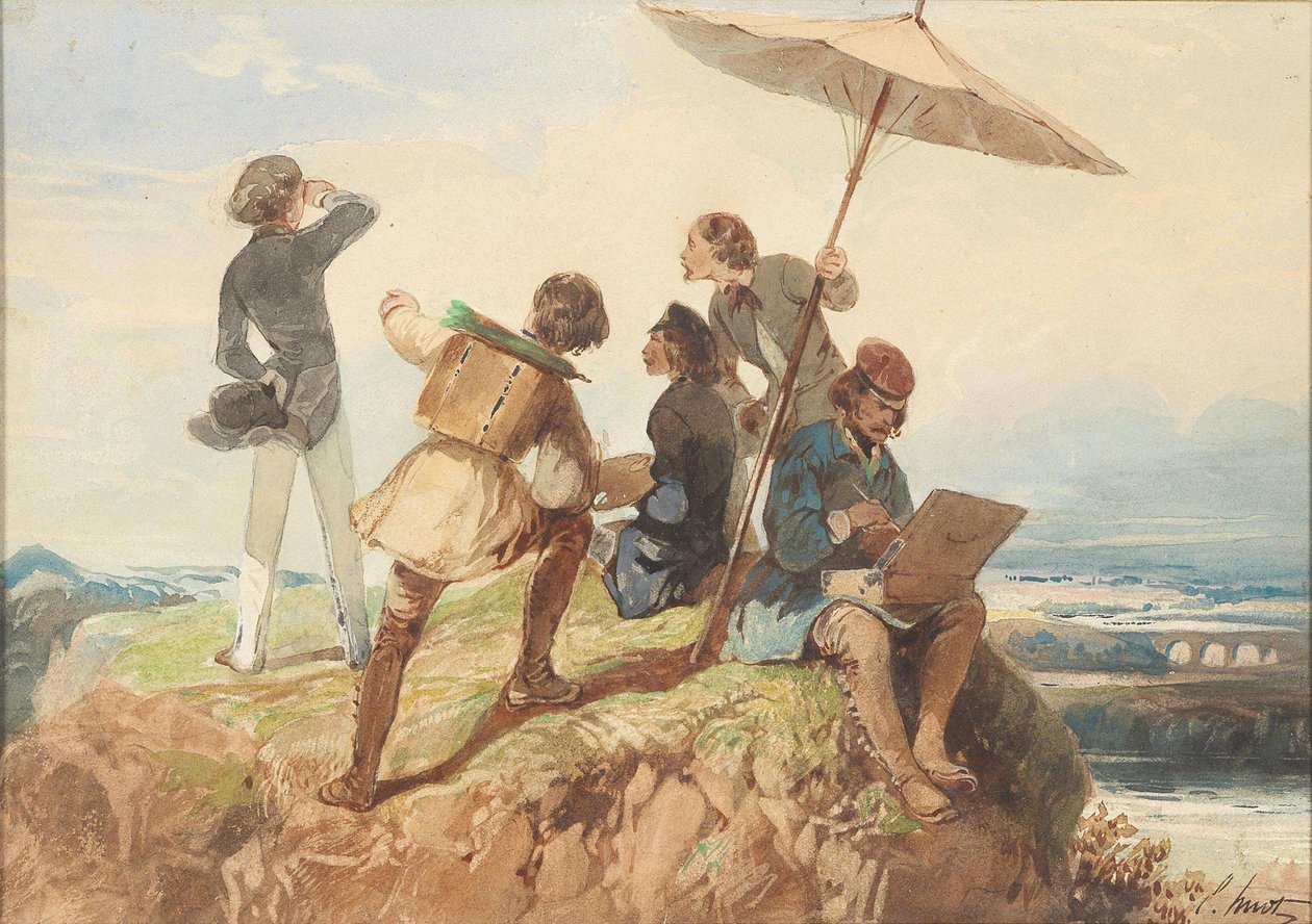 Pintores ao ar livre. de Georges Eugène Huot