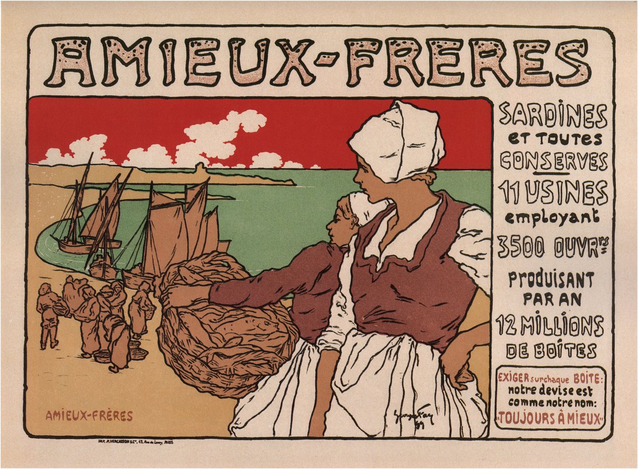 Cartaz de Amieux Freres, 1899 de Georges Fay