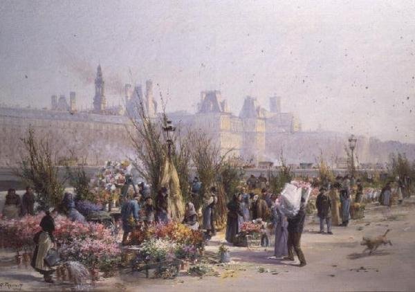 Mercado das Flores pelo Sena de Georges Fraipont