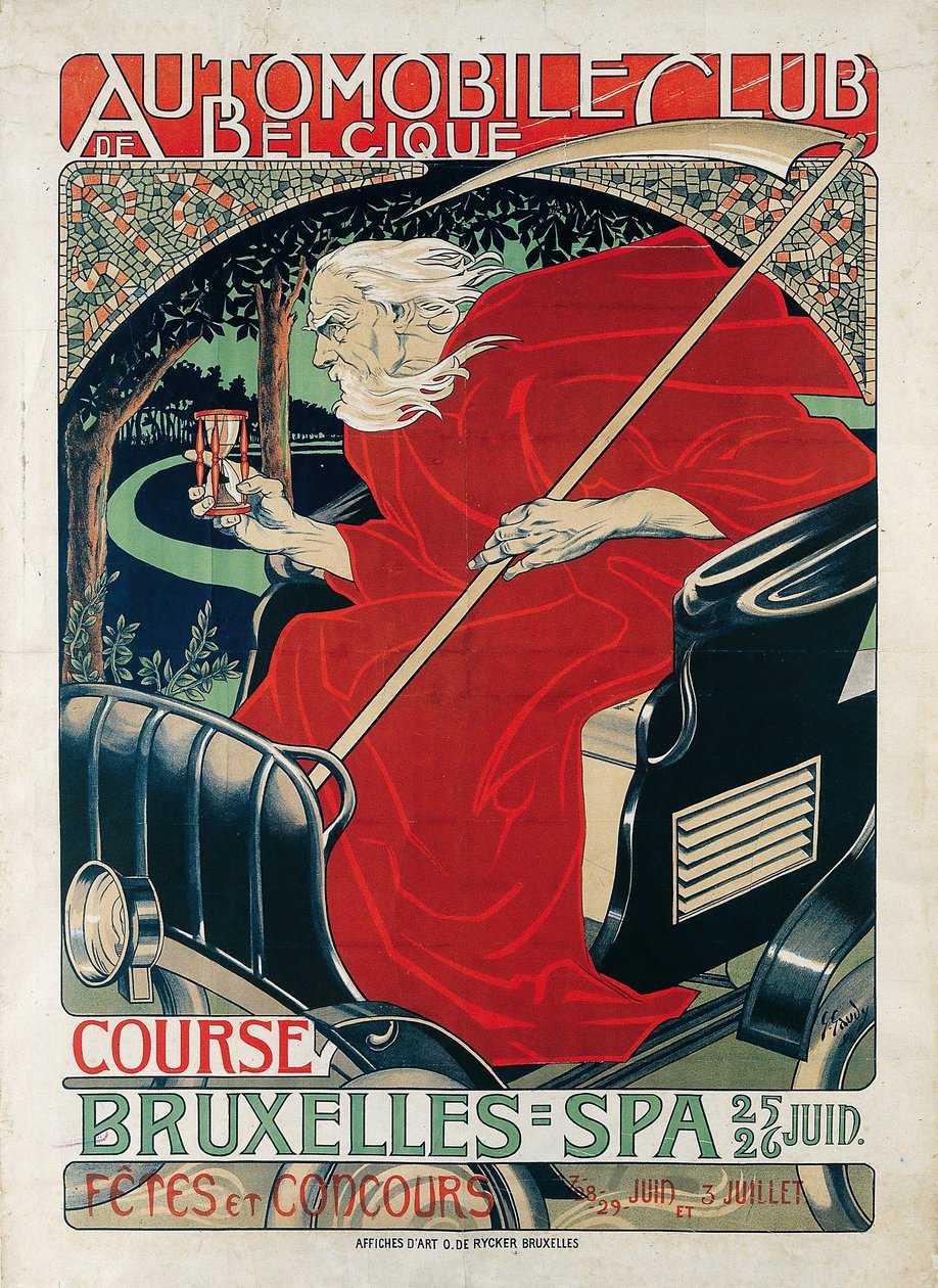 Automóvel Clube Bélgica. Corrida Bruxelas - Spa, 1898. de Georges Gaudy