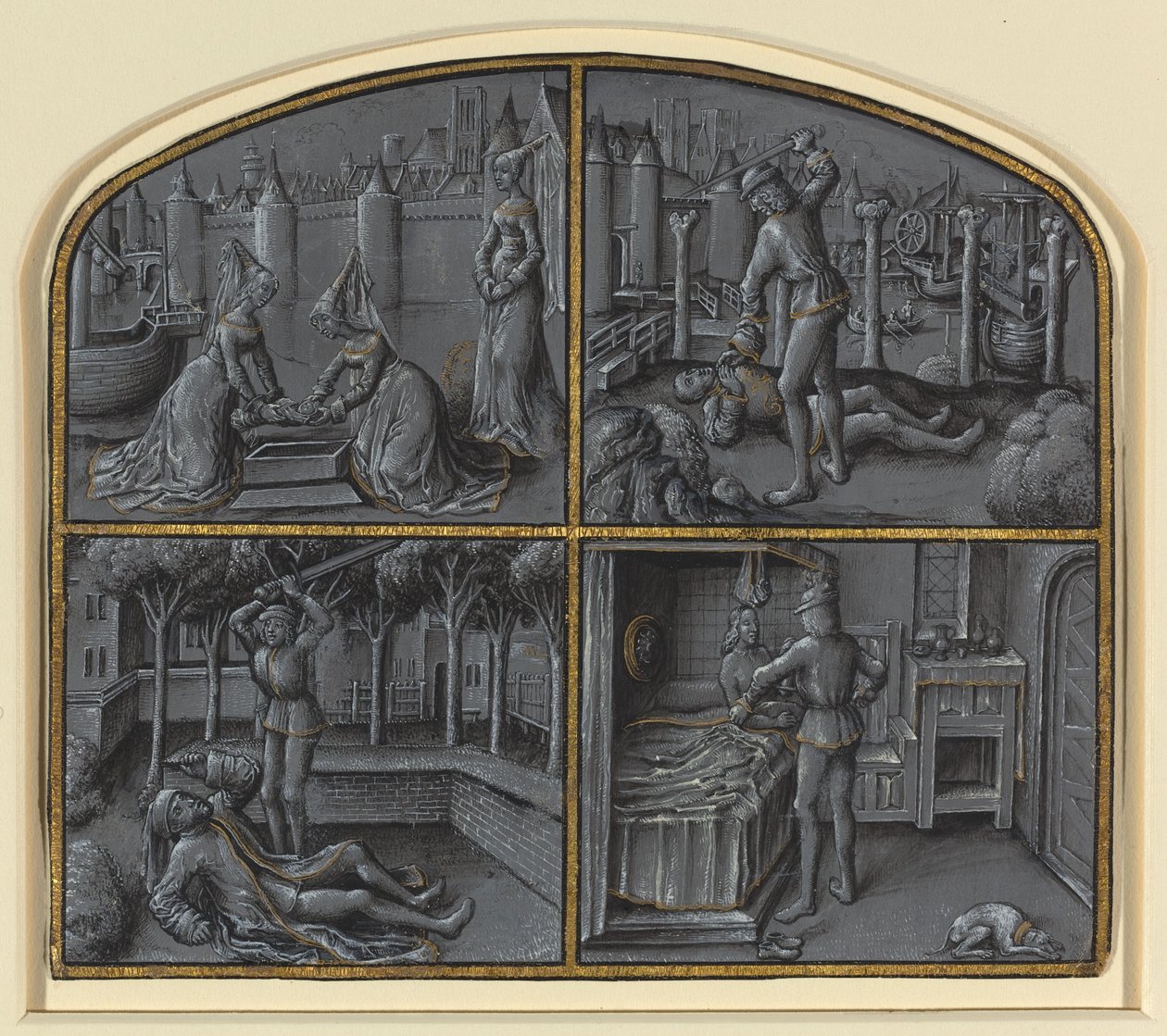 Quatro cenas das lendas de Judas e Pilatos de Georges Hurtrel