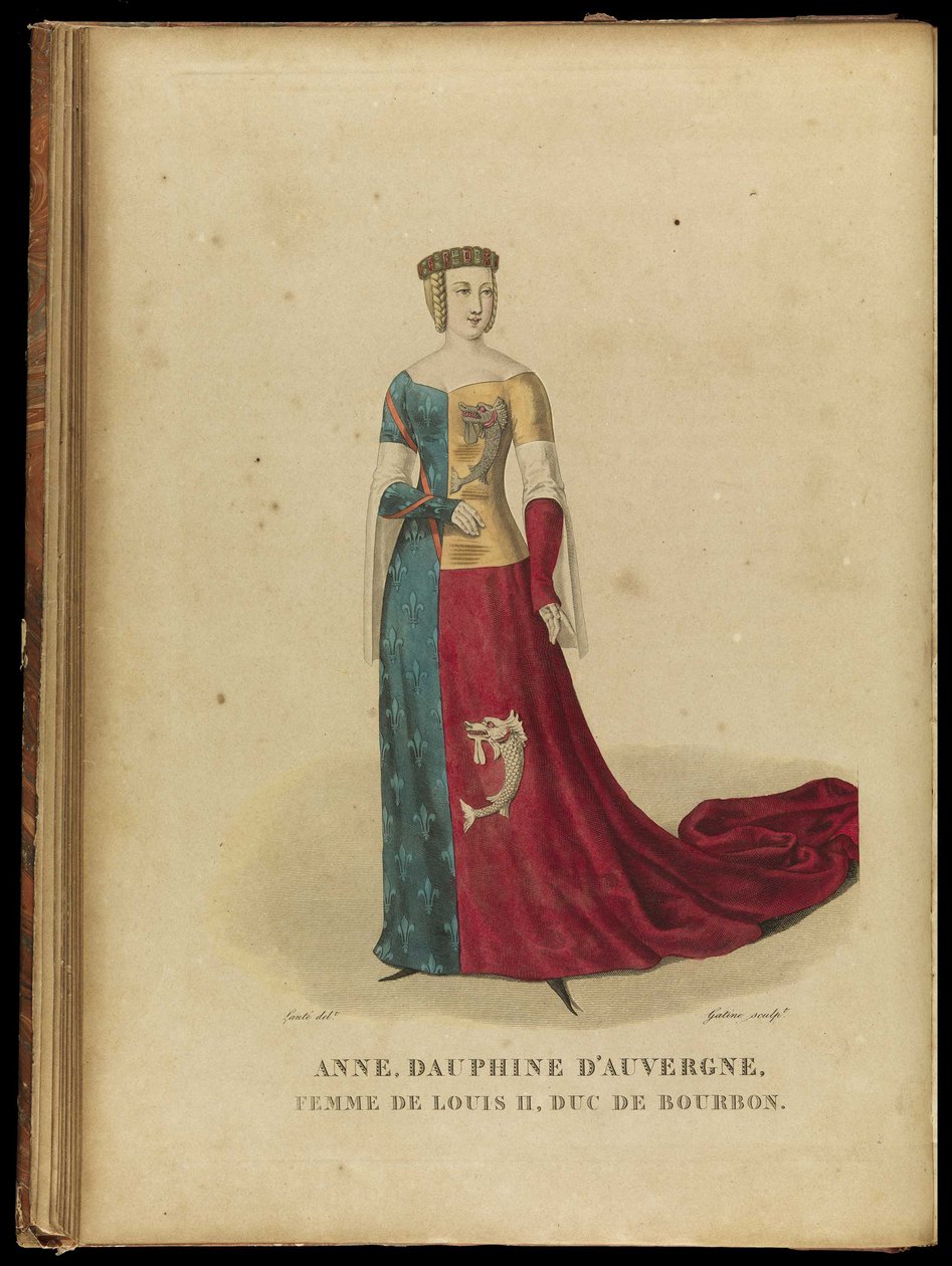 Anne of Auvergne 1358-1417, Condessa de Forez e Duquesa de Bourbon, final do século XVIII. de Georges Jacques Gatine