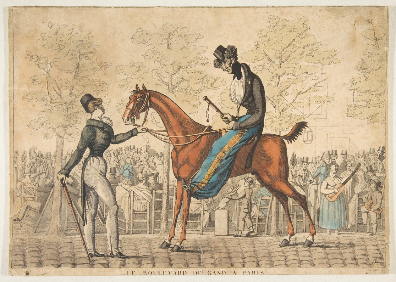 Boulevard de Gand em Paris, século XIX. de Georges Jacques Gatine