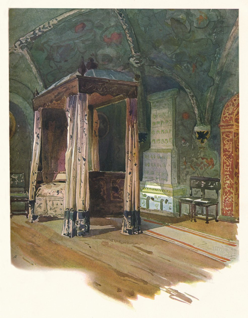 Quarto do czar Alexis Michaelovitch, no Kremlin, Moscou, c1900, 1905 de Georges Kossiakoff