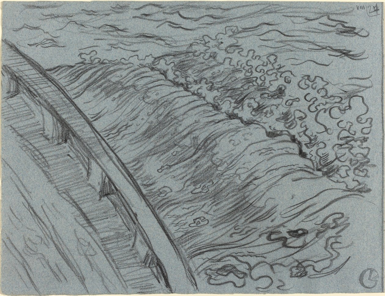 O mar na borda de um barco, Bretanha de Georges Lacombe