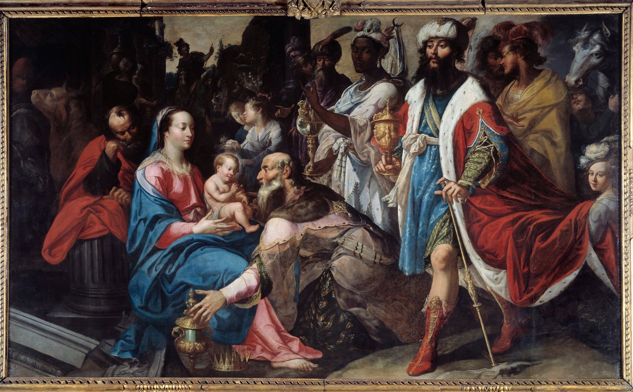 Adoração dos Magos. Pintura de Georges Lallemand (1575 - 1635) de Georges Lallemand