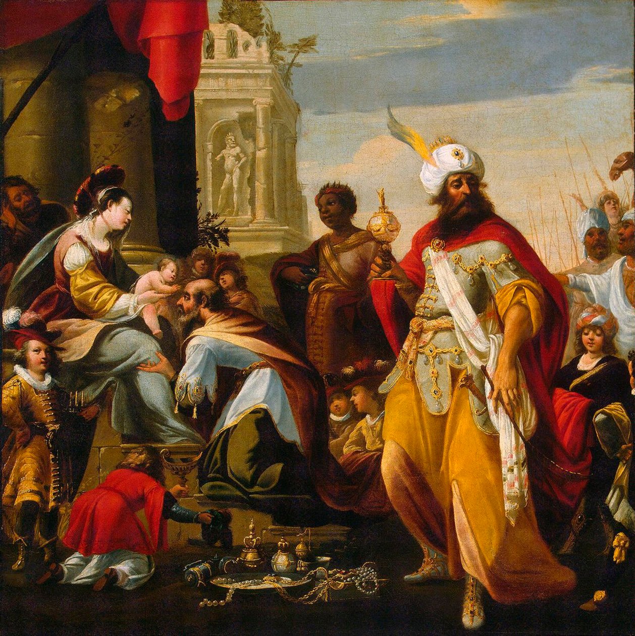 A Adoração dos Magos, antes de 1624. de Georges Lallemand