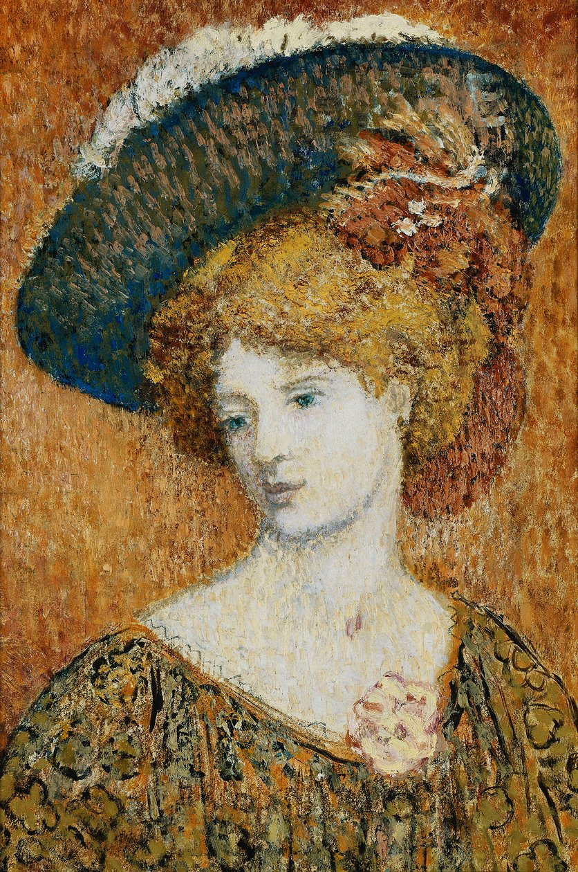 Mulher com chapéu; Femme au Chapeau - mulher com chapéu, de Georges Lemmen