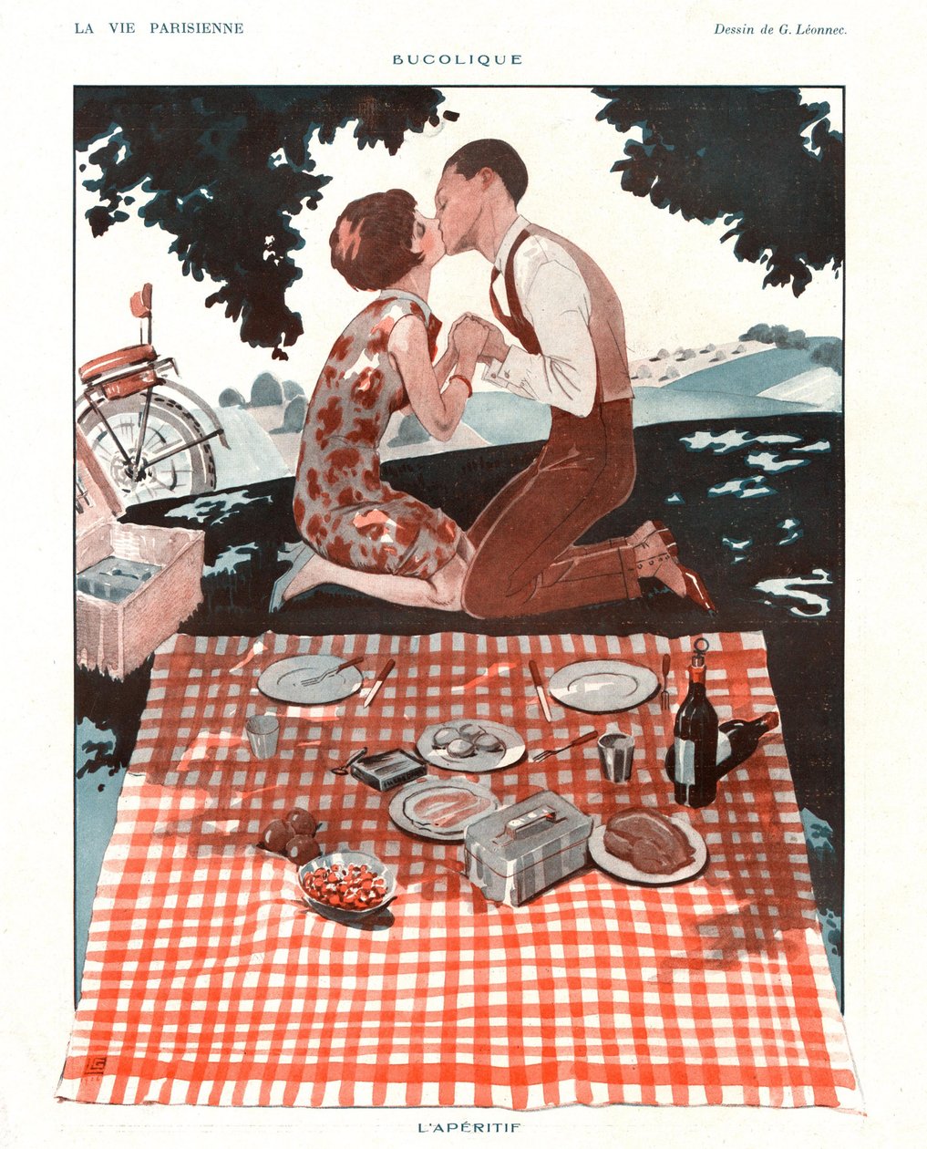 Bucolique", ilustração de "La Vie Parisienne de Georges Leonnec