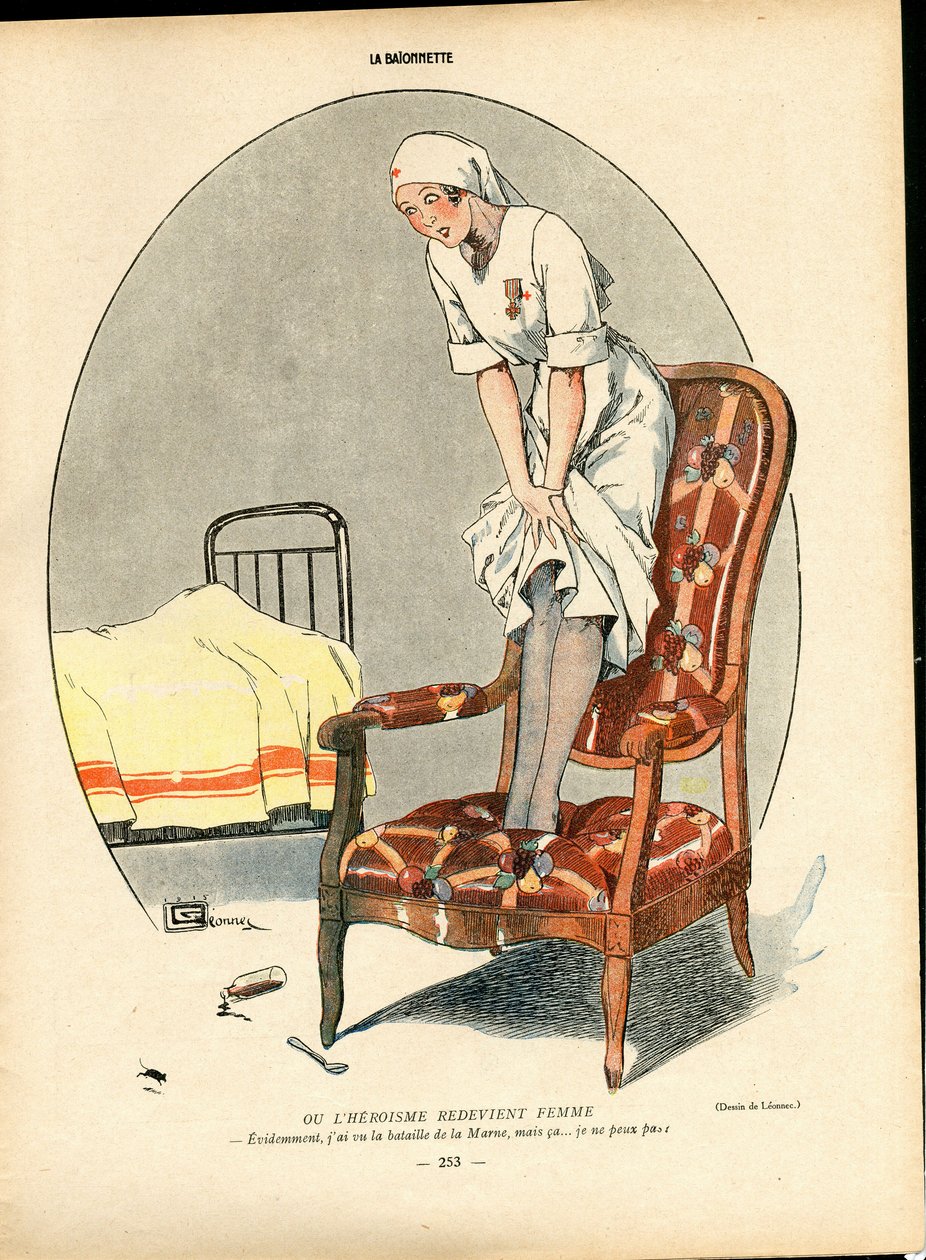 La Baionnette, sátira colorida de Georges Leonnec