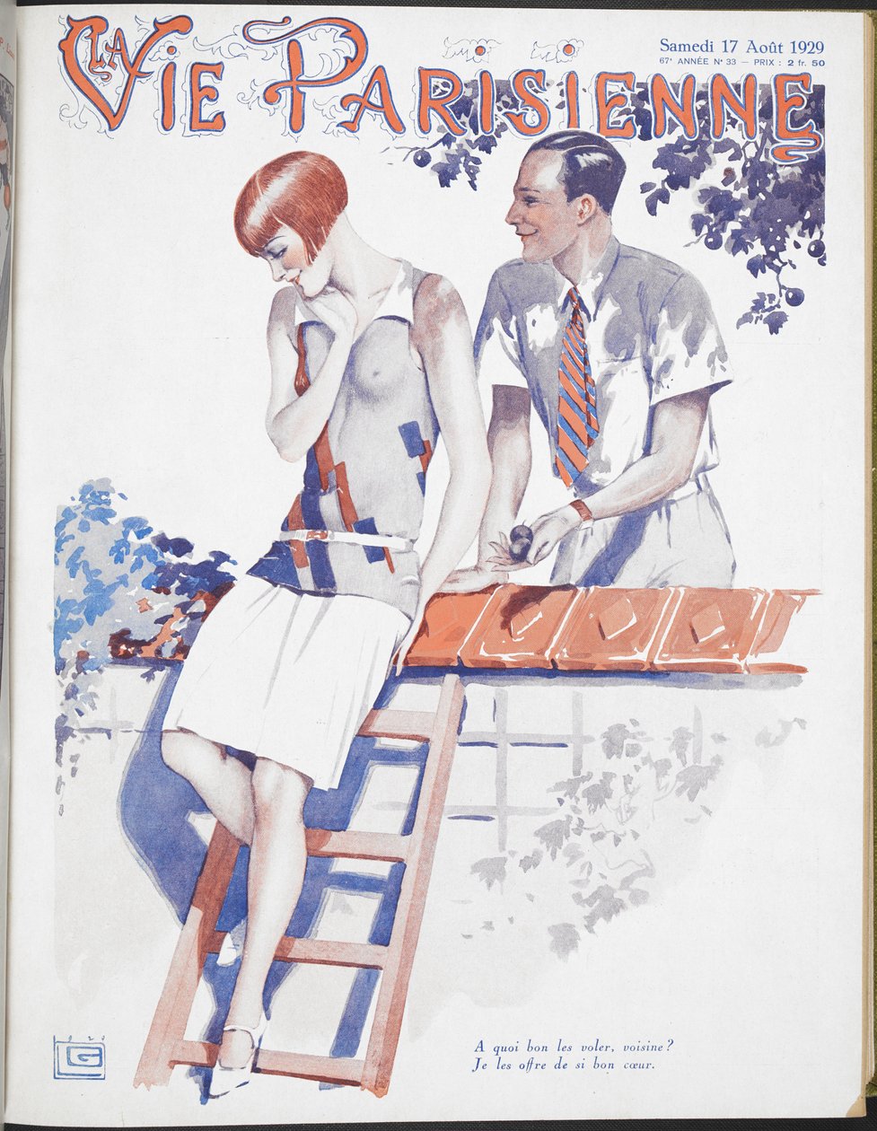 Vida parisiense", ilustração de Georges Leonnec