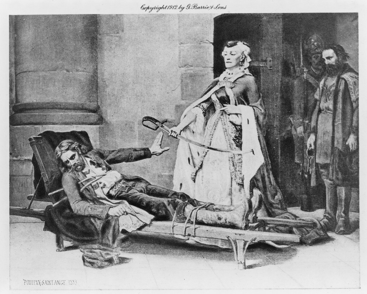 Tadeusz Kosciuszko recusando a espada oferecida por Catarina II, 1883 de Georges Louis Poilleux Saint Ange