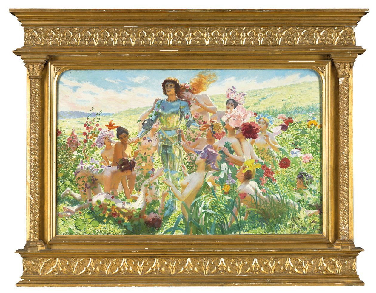 O cavaleiro das flores (óleo sobre tela) de Georges Marie Rochegrosse
