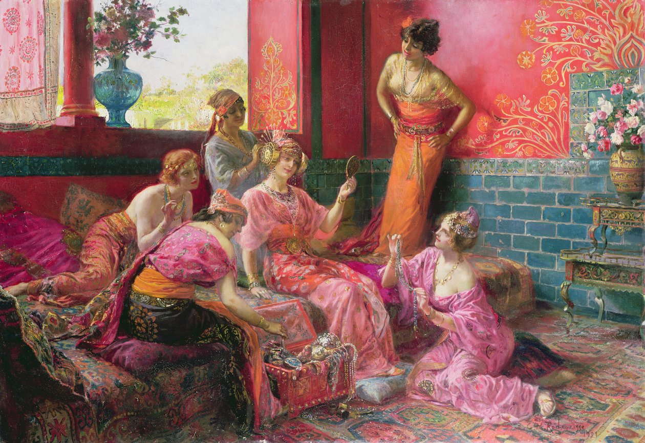 As Filhas do Harém, 1921 de Georges Marie Rochegrosse