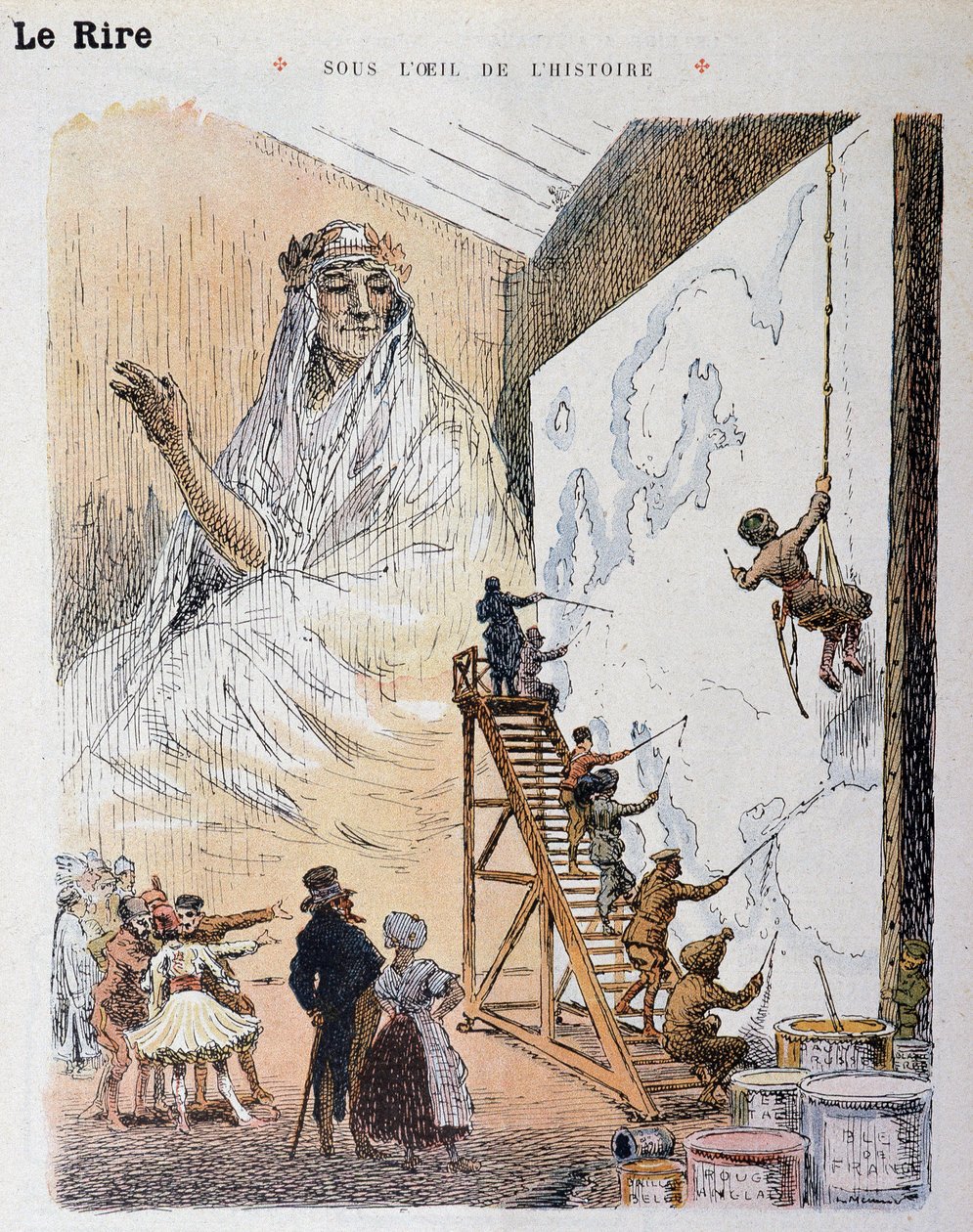 A Europa. Desenho de Georges Meunier (1869-1942). Em "Le Rire Rouge". de Georges Meunier