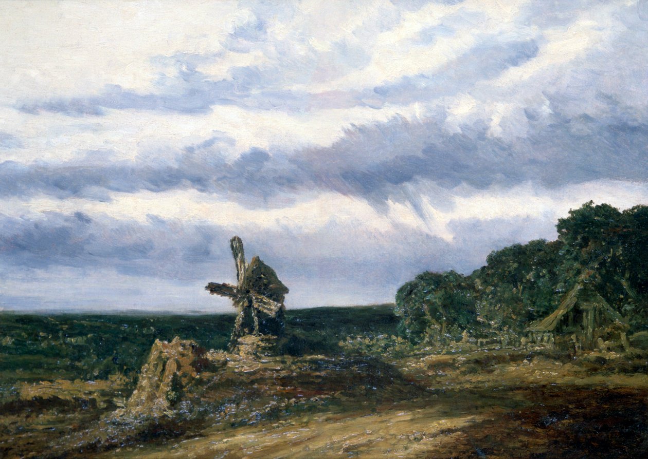 Paisagem com um moinho, c1783-1843 de Georges Michel