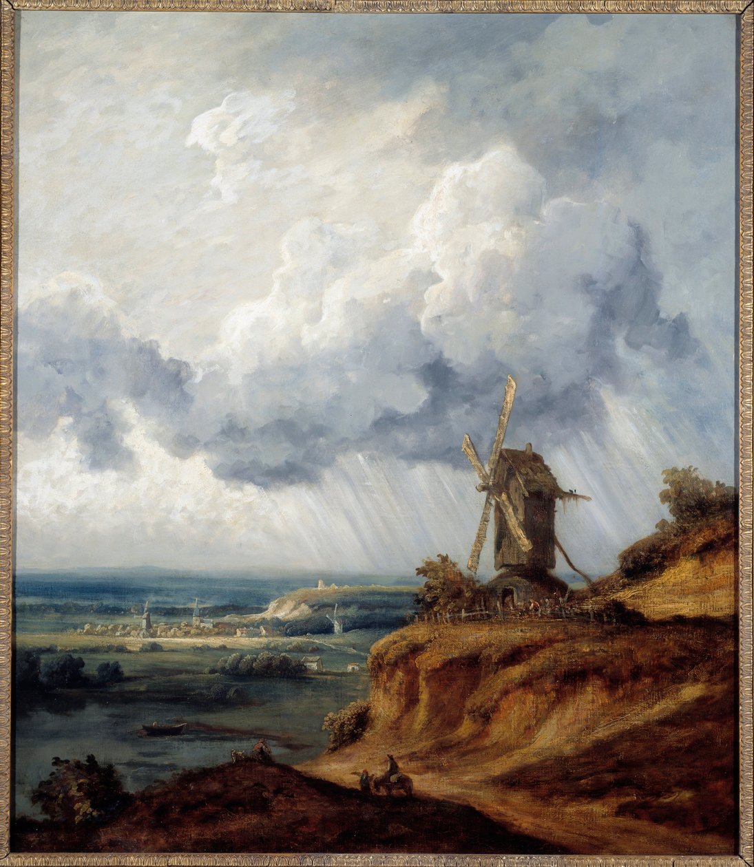Moinho em Argenteuil. Pintura de Georges Michel (1763-1843) de Georges Michel