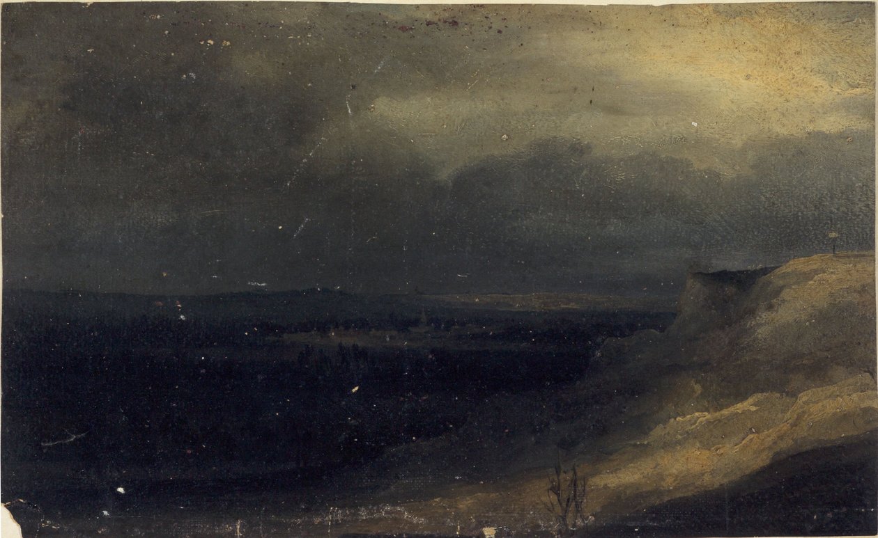 Vista presumível de Montmartre, cerca de 1830 (pintura) de Georges Michel