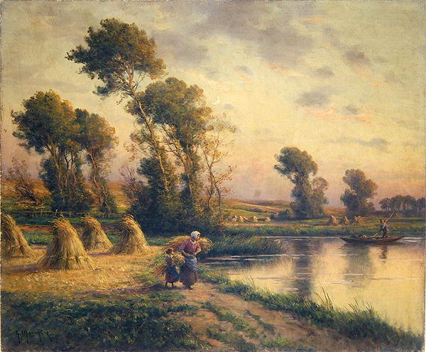 Paisagem Rural (óleo sobre tela) de Georges Philibert Charles Maroniez