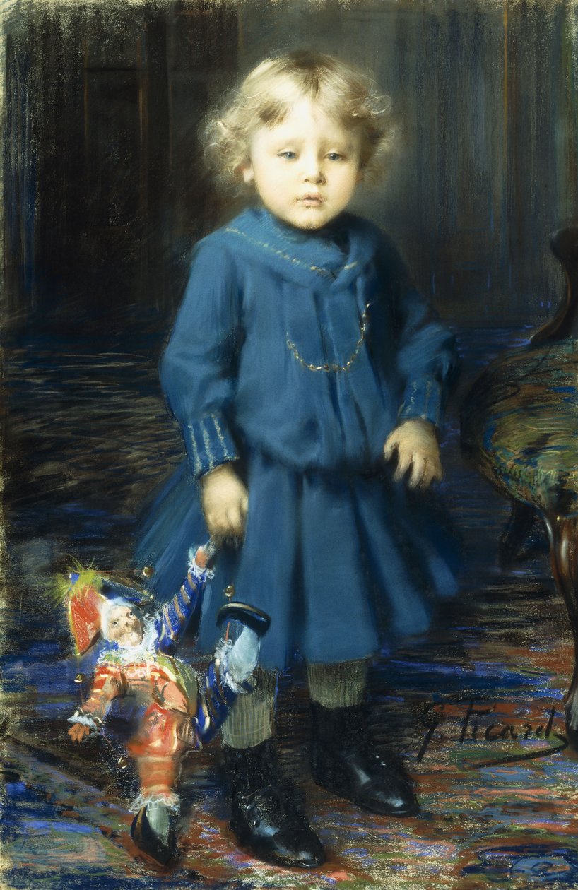 Retrato de uma criança, com uma boneca de Georges Picard