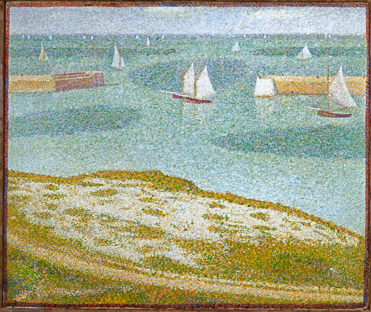 Entrada do porto (óleo sobre tela) de Georges Pierre Seurat