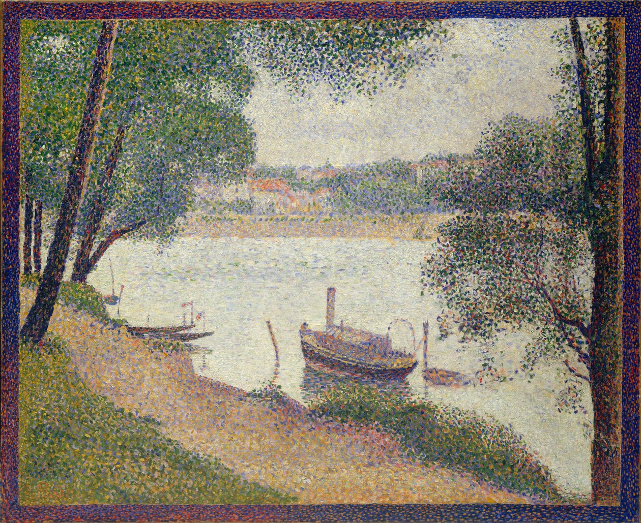 Tempo cinza, Grande Jatte, ca. 1886-88. de Georges Pierre Seurat