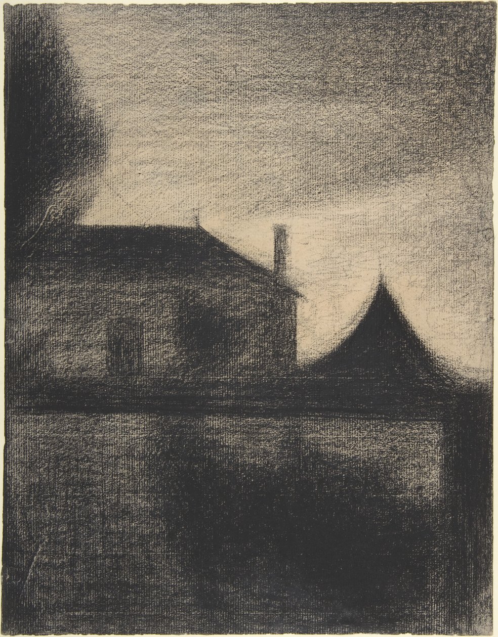 Casa ao anoitecer de Georges Pierre Seurat