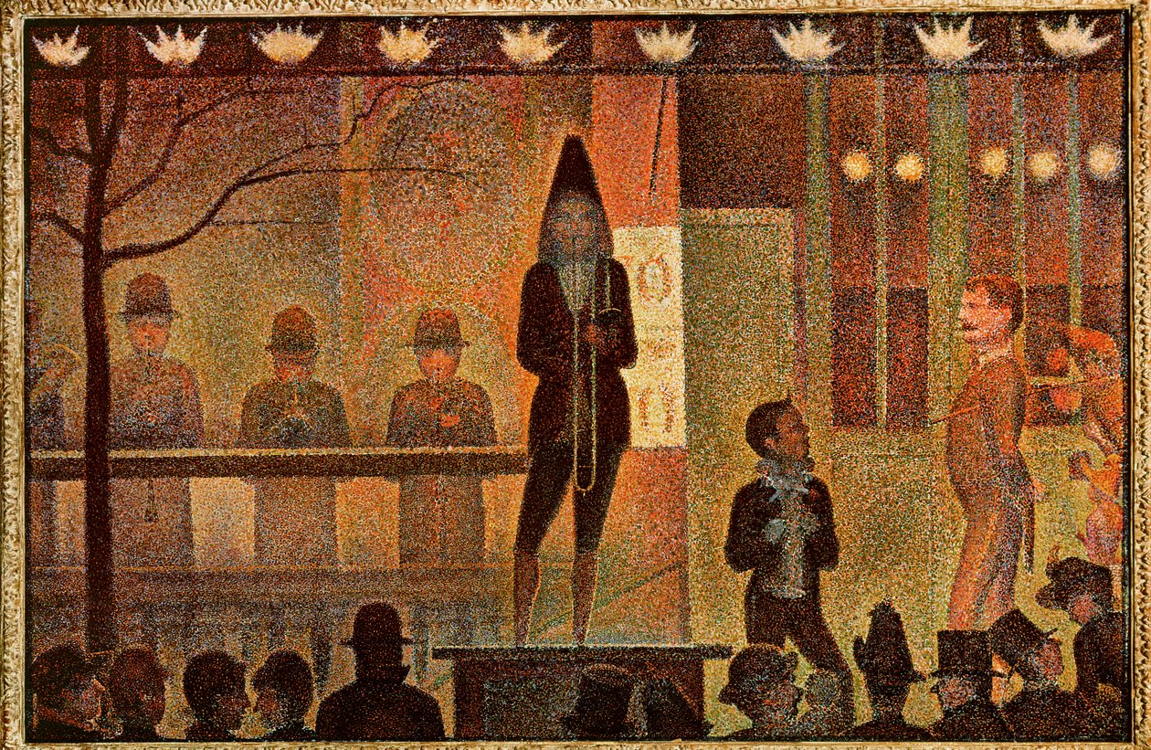 La Parade - Convite para o espetáculo (pintura sobre tela) de Georges Pierre Seurat