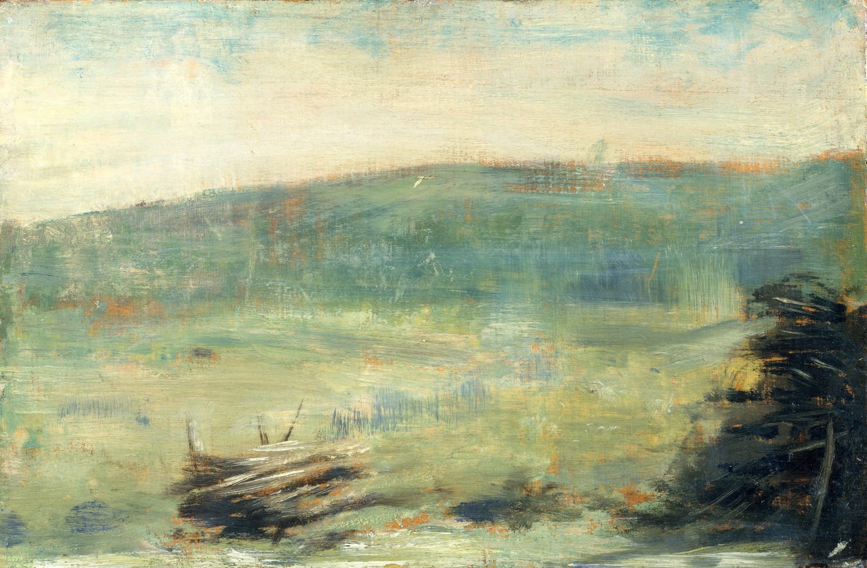 Paisagem em Saint-Ouen, 1878 ou 1879. de Georges Pierre Seurat