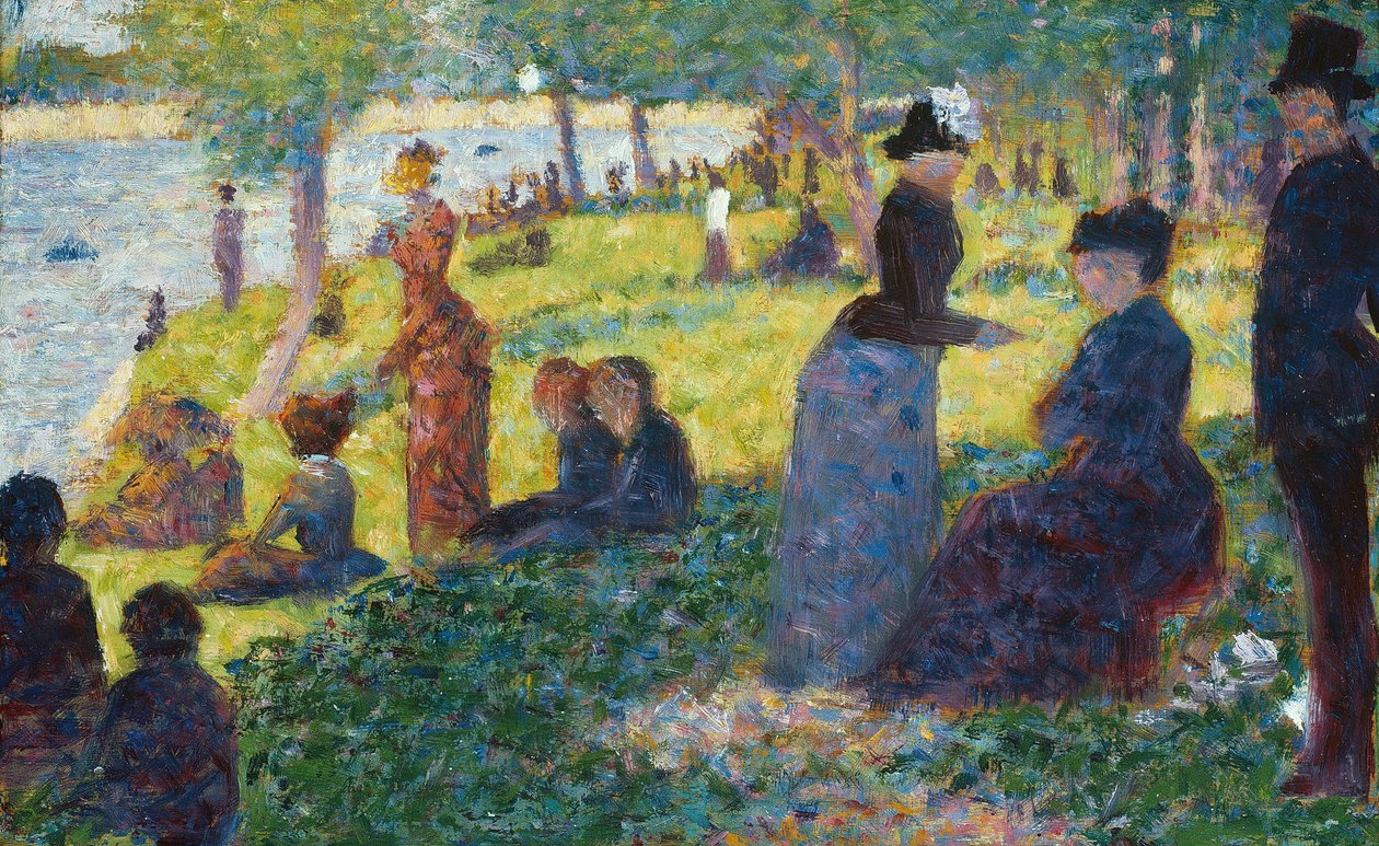 Esboço a óleo para La Grande Jatte, 1884. de Georges Pierre Seurat