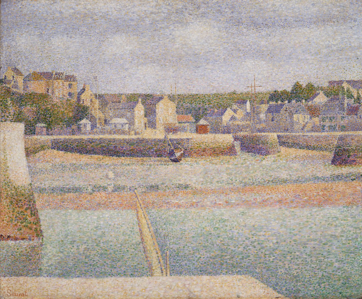 Port-en-Bessin: O porto exterior (maré baixa) de Georges Pierre Seurat