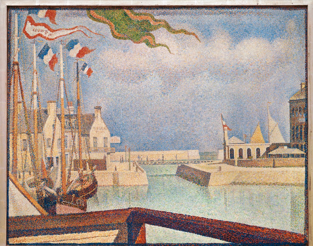 Port-en-Bessin, um domingo (óleo sobre tela) de Georges Pierre Seurat