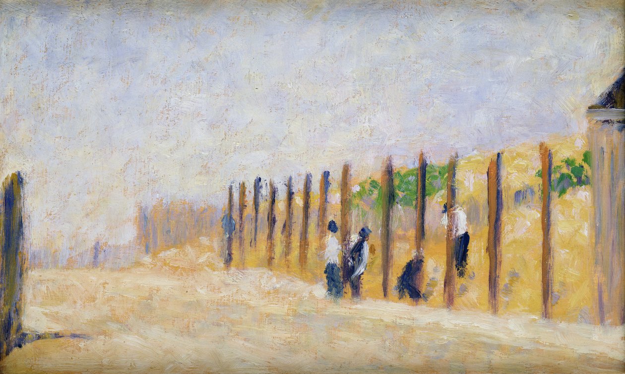 Empurrando os pólos, c.1882 de Georges Pierre Seurat