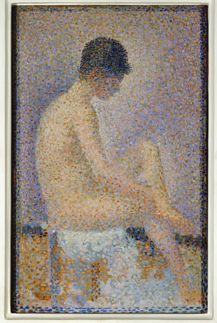 Modelo sentado, perfil (pintura sobre tela) de Georges Pierre Seurat