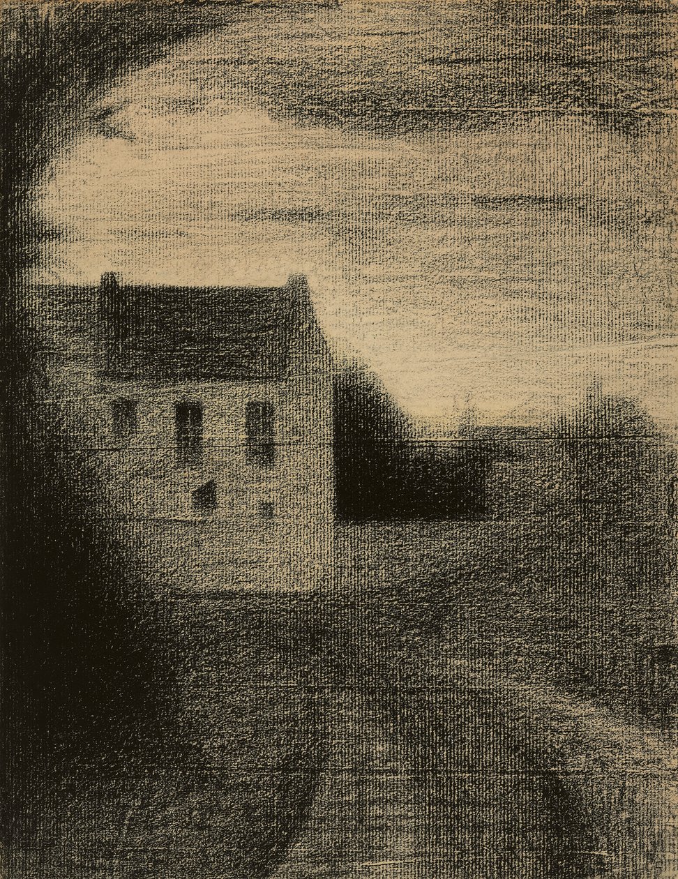 Casa quadrada; Casa quadrada, c.1882-1884 de Georges Pierre Seurat