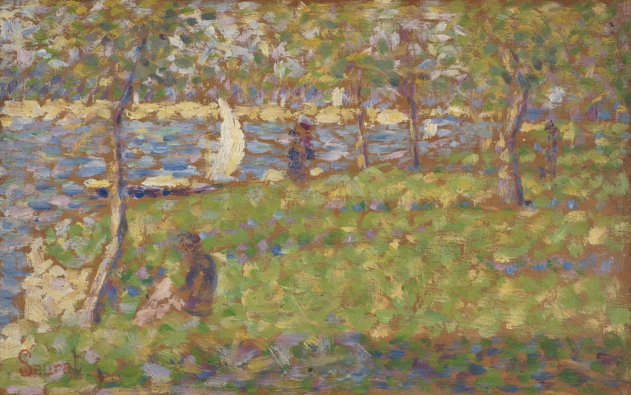 Estudo para "La Grande Jatte" de Georges Pierre Seurat