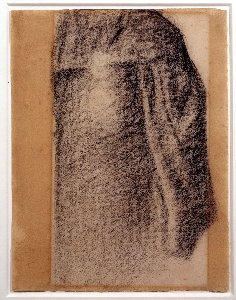 Estudo da saia para um domingo no Grande Jatte Desenho de giz preto de Georges Seurat de Georges Pierre Seurat