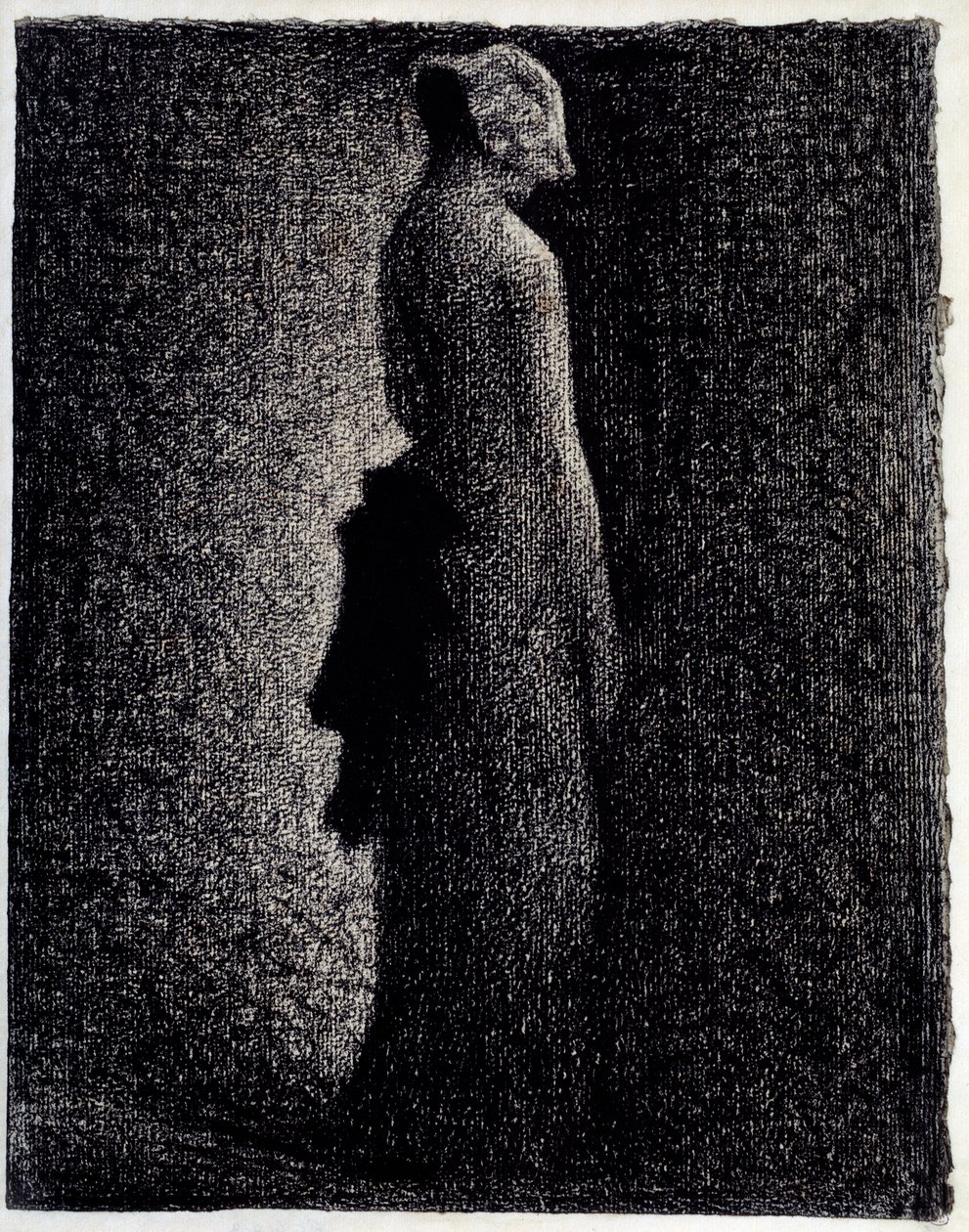 O desenho a lápis Black Knot por Georges Seurat (1859-1891) Por volta de 1882 Dim. 0,31 x 0,23 m Paris. Museu Orsay de Georges Pierre Seurat
