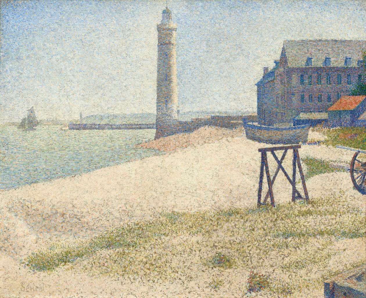O farol em Honfleur, 1886. de Georges Pierre Seurat