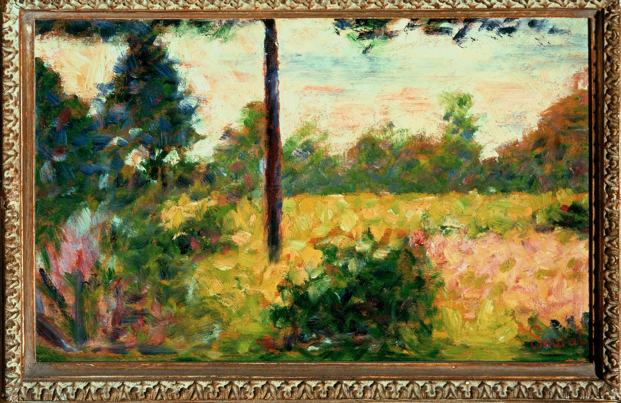 Madeira em Barbizon (óleo sobre tela) de Georges Pierre Seurat