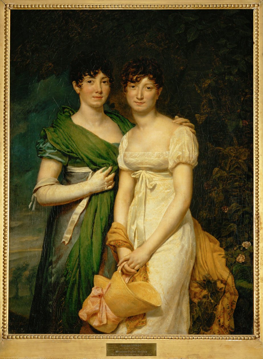 Mesdemoiselles Molien, sobrinhas do Conde Molien, Ministro do Tesouro de Napoleão I ... de Georges Rouget
