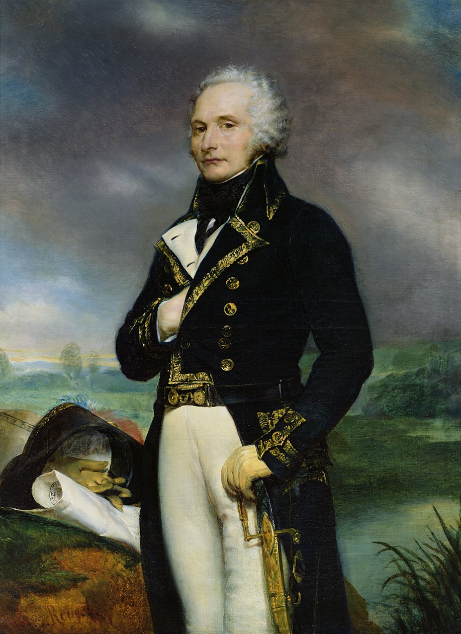 Retrato do Visconde Alexandre-François-Marie de Beauharnais (1760-94) segundo uma pintura de J. Guerin de Georges Rouget