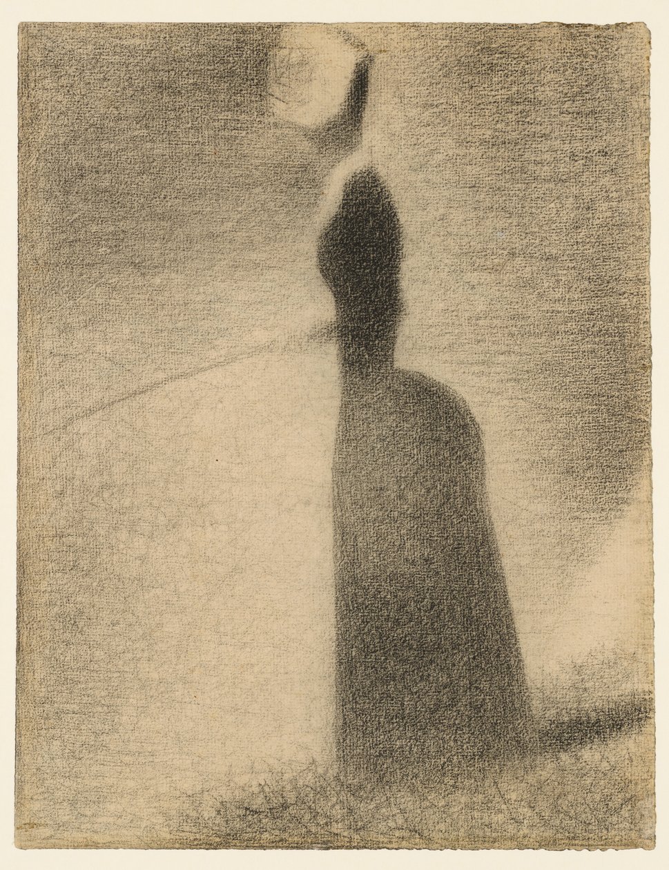 Uma mulher a pescar de Georges Seurat