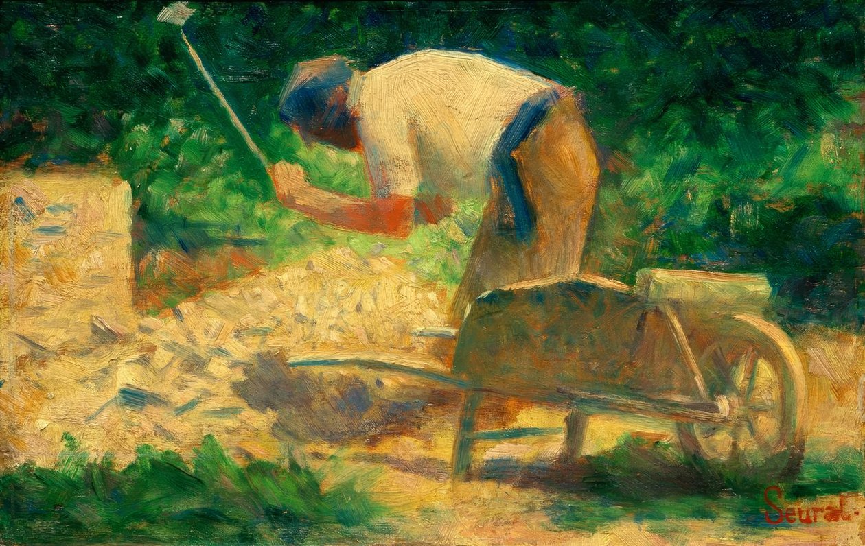 Quebrador de carrinho de mão, The Raincy (Steinklopfer) de Georges Seurat