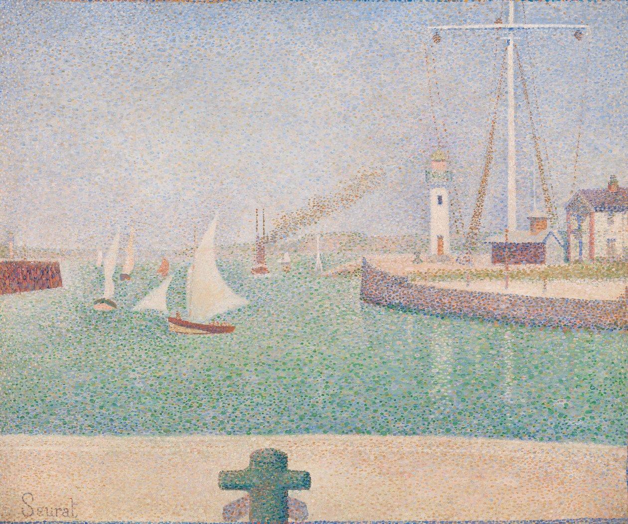 Entrada do porto de Honfleur de Georges Seurat