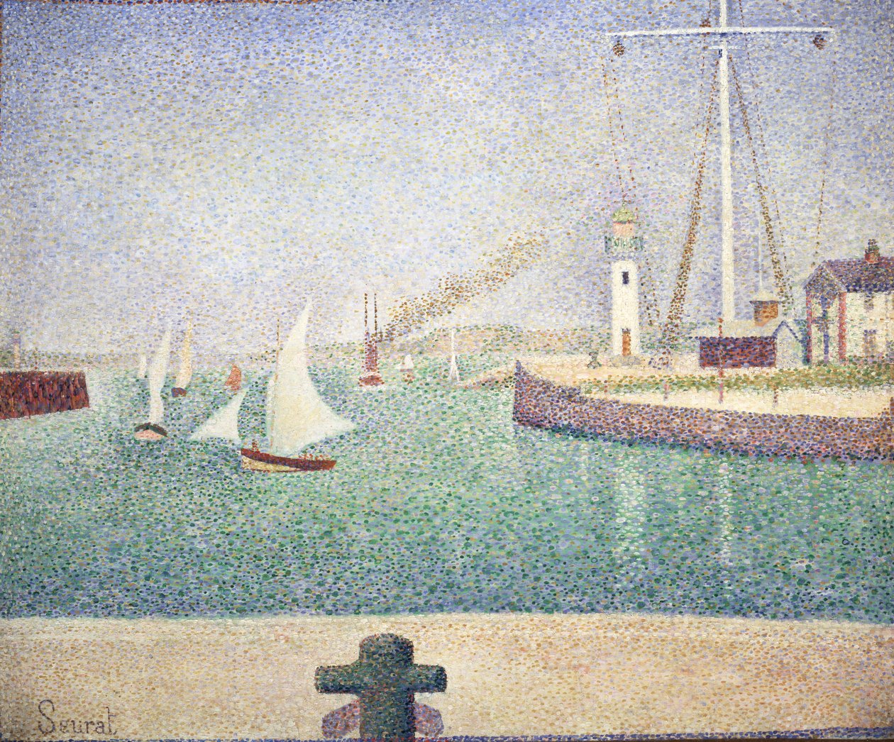 Entrada do porto de Honfleur de Georges Seurat