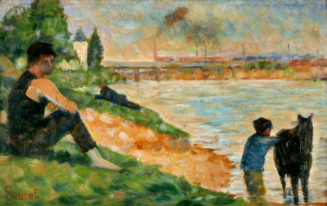 G. Surat, estudo no local de banho de Georges Seurat