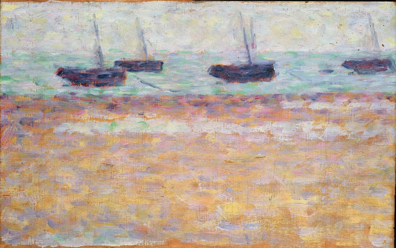 Porto de Grandcamp (quatro barcos) de Georges Seurat
